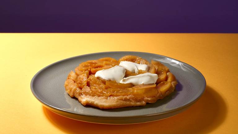 Apple & Ginger Tarte Tatin with Crème Fraîche