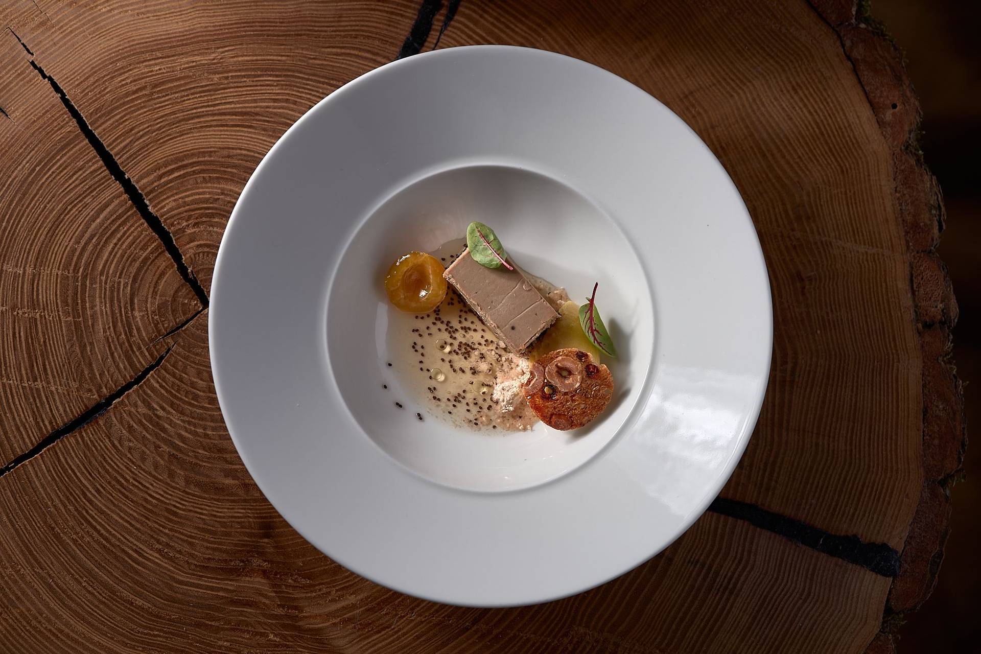 goose-liver-yellow-plums-hazelnut-and-poppyseed-by-chef-paul-decker goose liver yellow plums hazelnut and poppyseed by chef paul decker