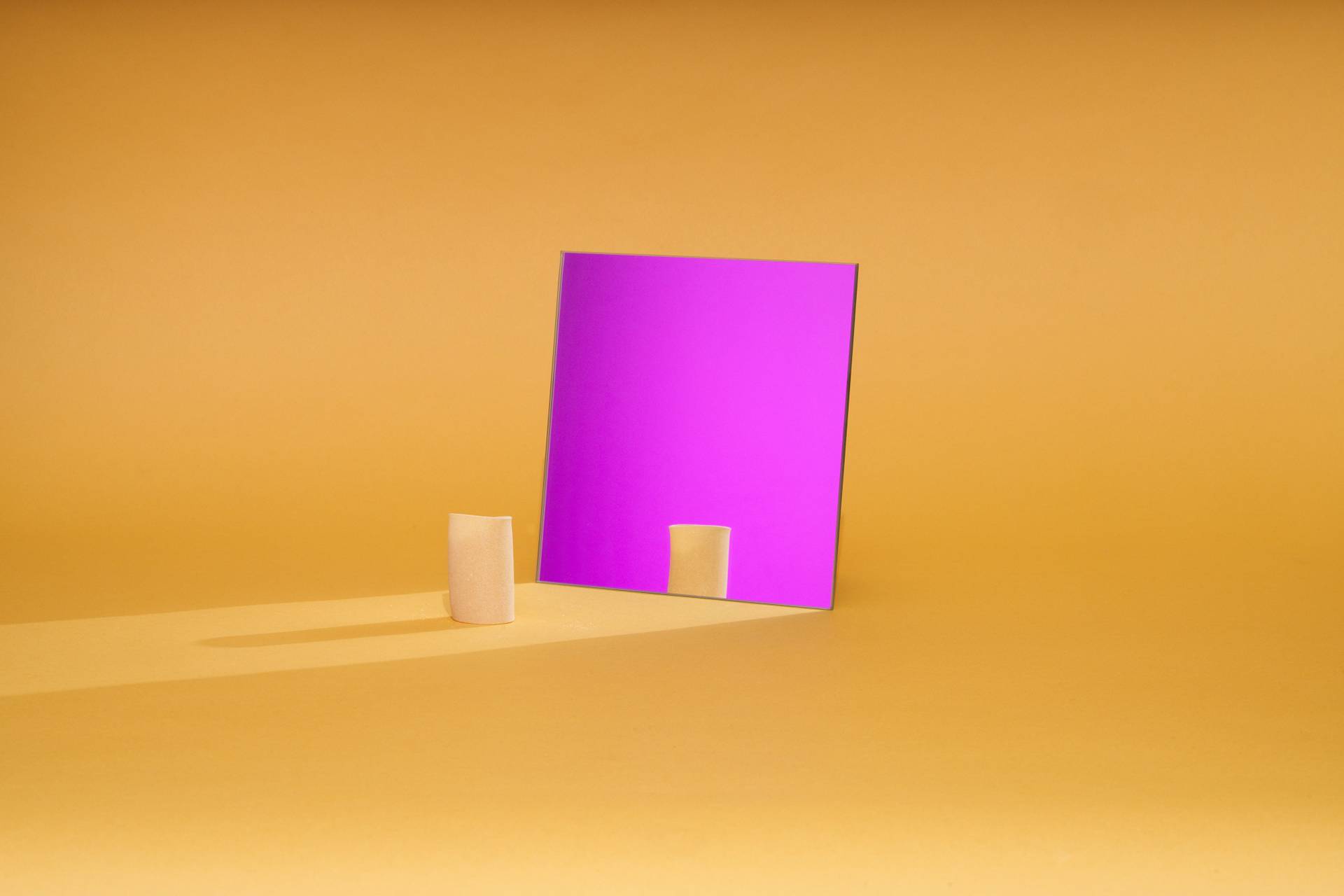 paccheri-pasta paccheri pasta with purple mirror on yellow background