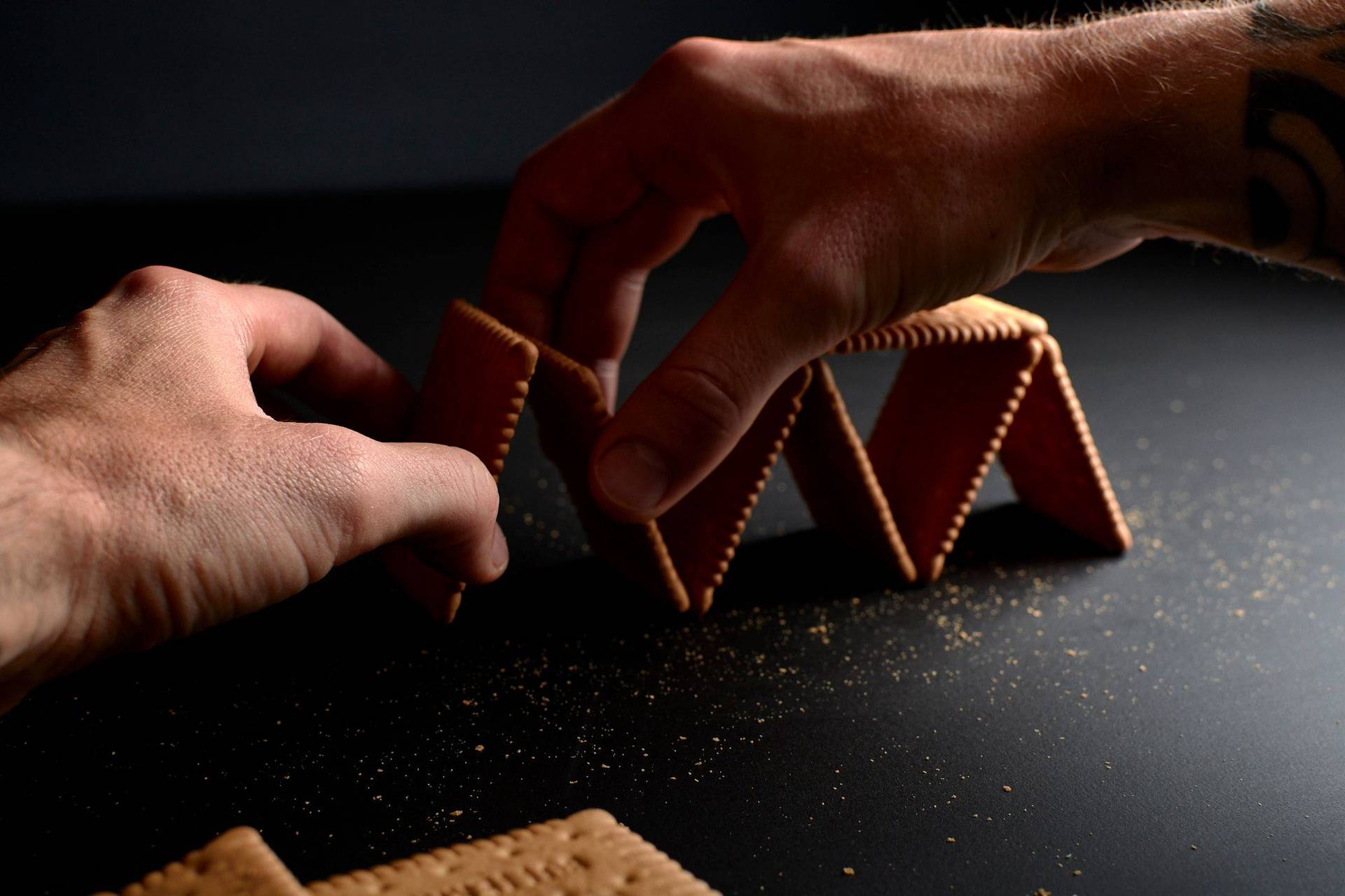 shortbread shortbread on black background