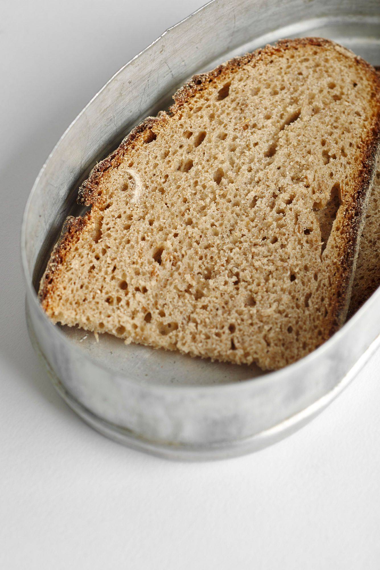 sourdough-bread sourdough bread in a vintage lunch box with white background