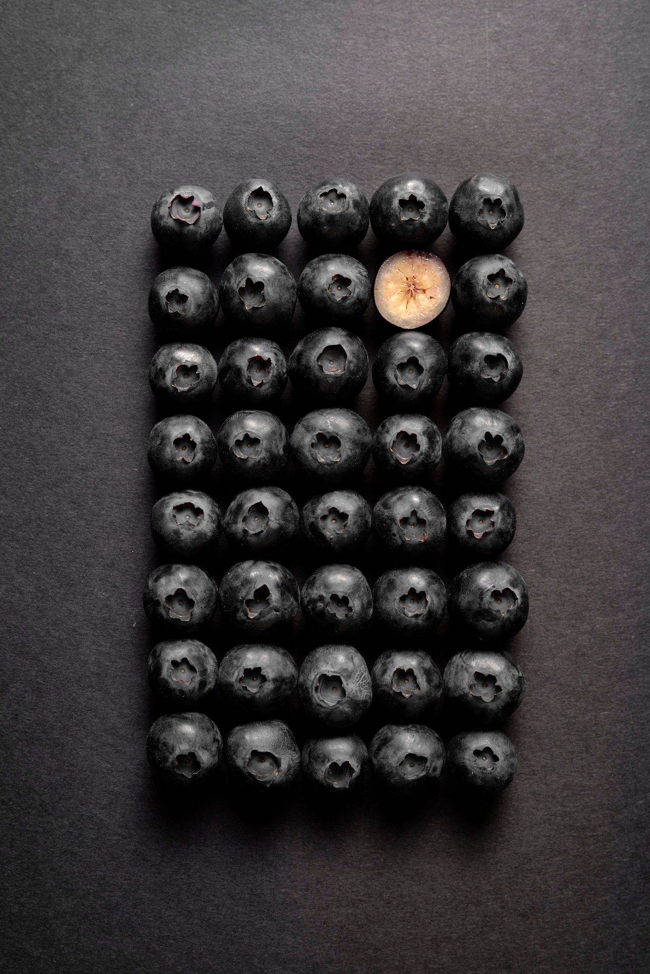 blueberries fresh blueberries on black background