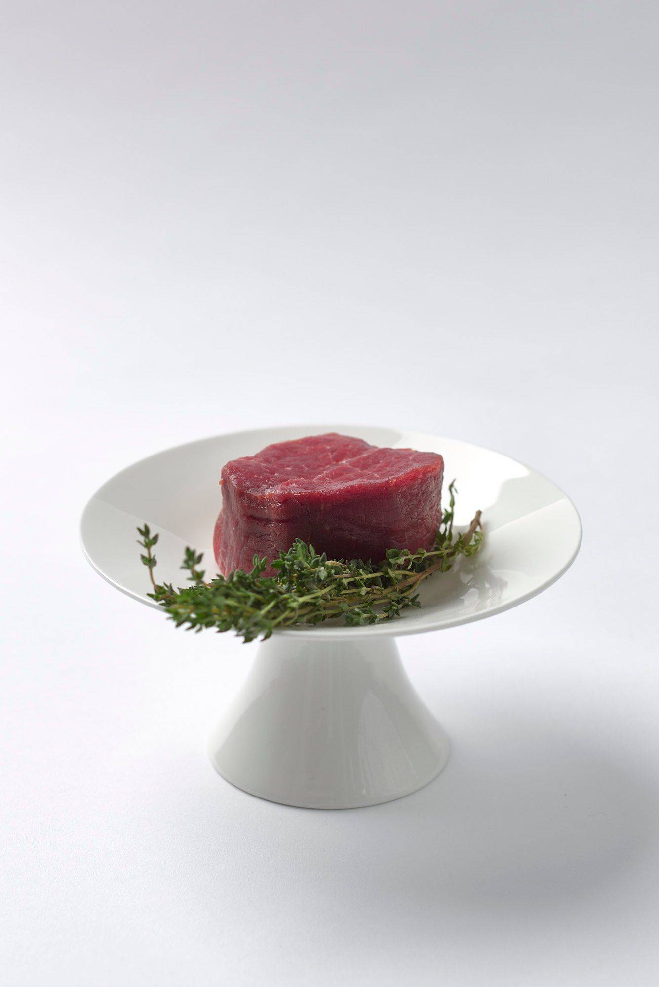 beef-tenderloin-steak a piece of beef tenderloin steak with white background