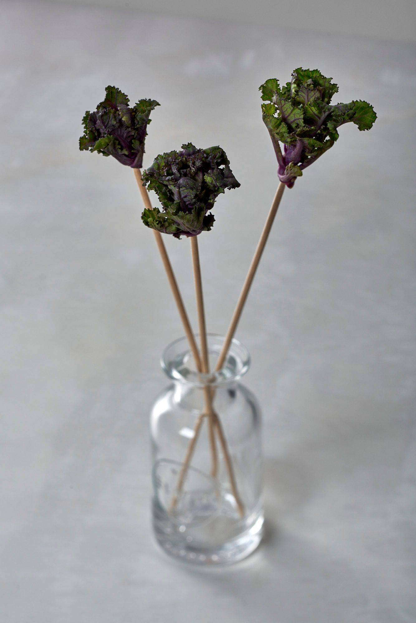 flower-sprouts flower sprouts on wooden skewers with white sapienstone top
