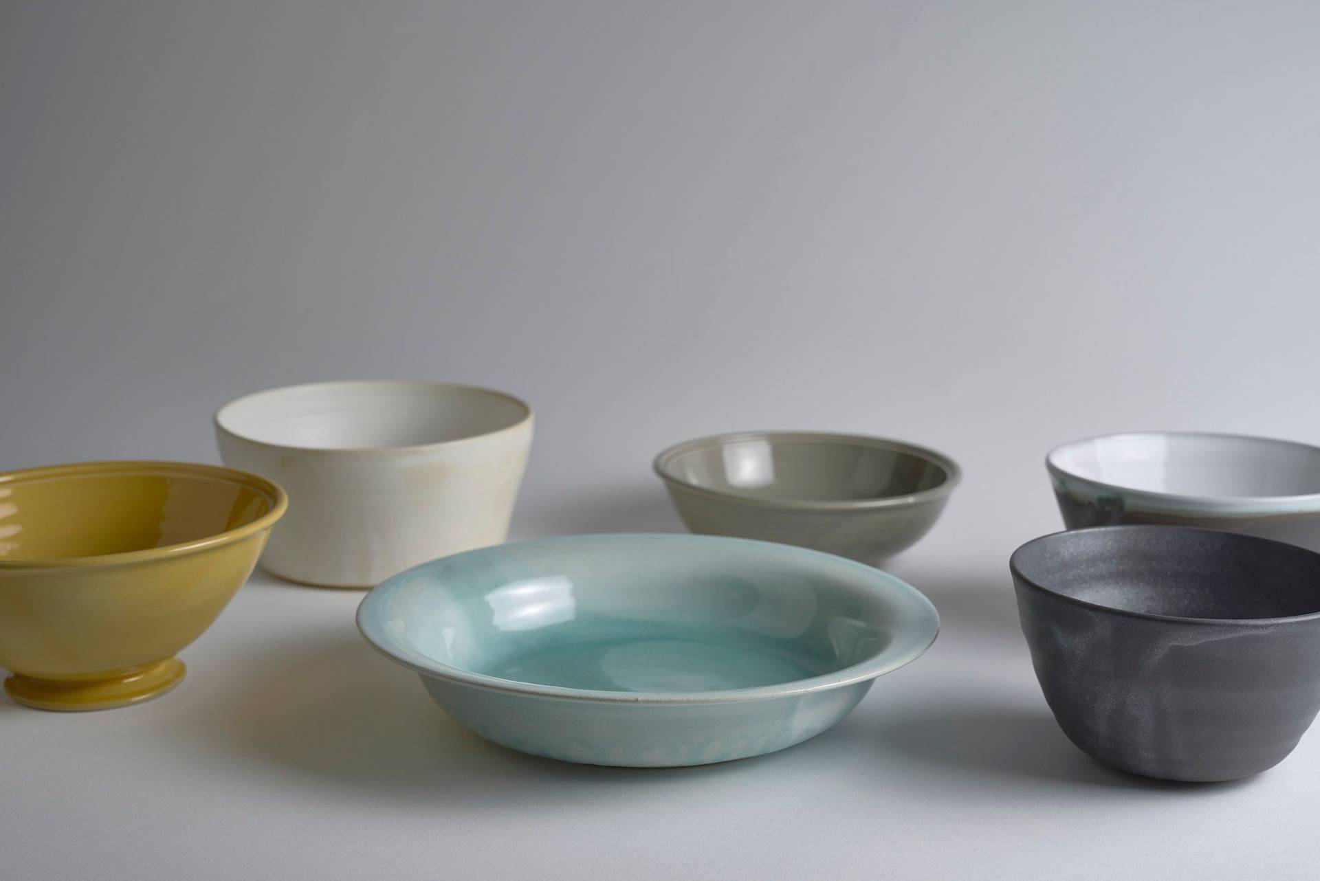 ceramic-tableware-by-ceramics-3punktf ceramic tableware by German ceramic artist Melanie Follmer of ceramics 3punktf on white background